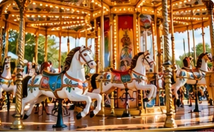 Chevaux d’un manège traditionnel